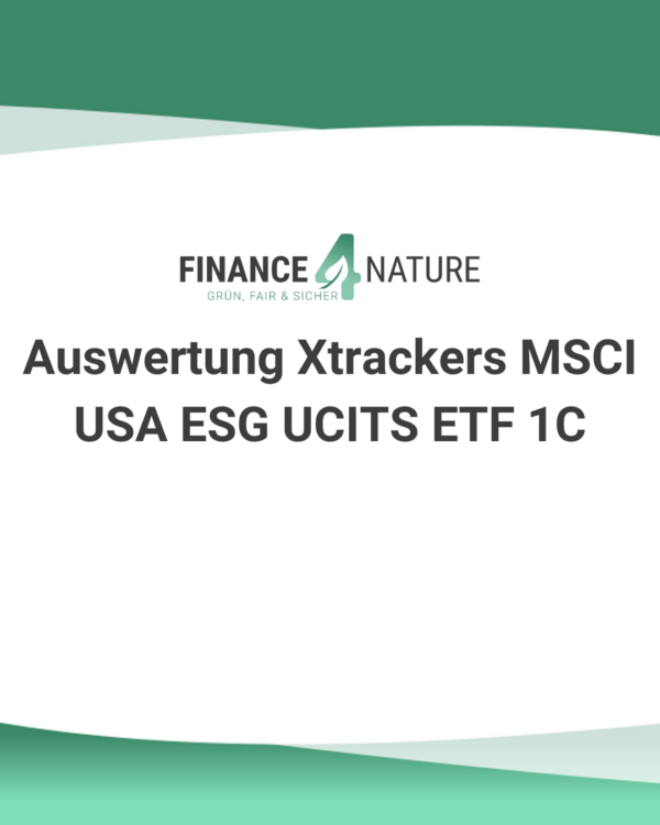 Auswertung Xtrackers MSCI USA ESG UCITS ETF 1C